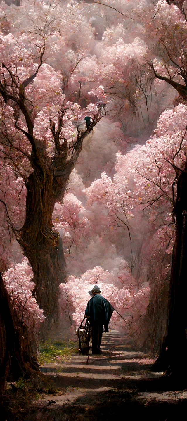 WALK AMONG THE CHERRY BLOSSOMS