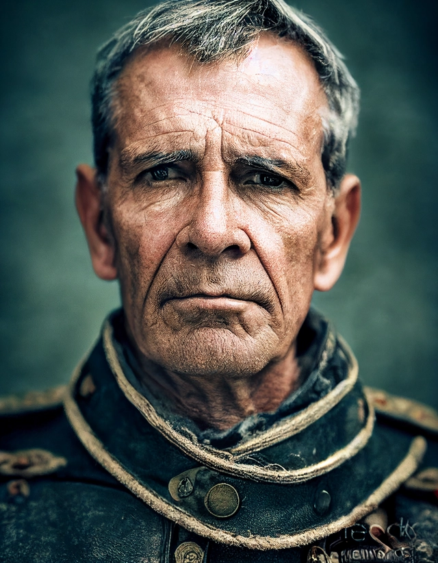 photograph close up portrait 62-year-old tough decorated general, CLEAN SHAVEN, serious, stoic cinematic 4k epic detailed 4k epic detailed photograph shot on kodak detailed bokeh cinematic hbo dark moody